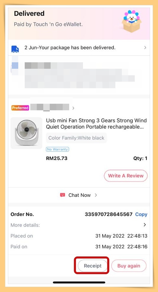 Click Receipt
