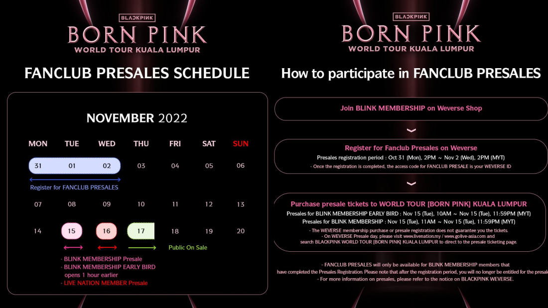 BLACKPINK 马来西亚演唱会正式官宣