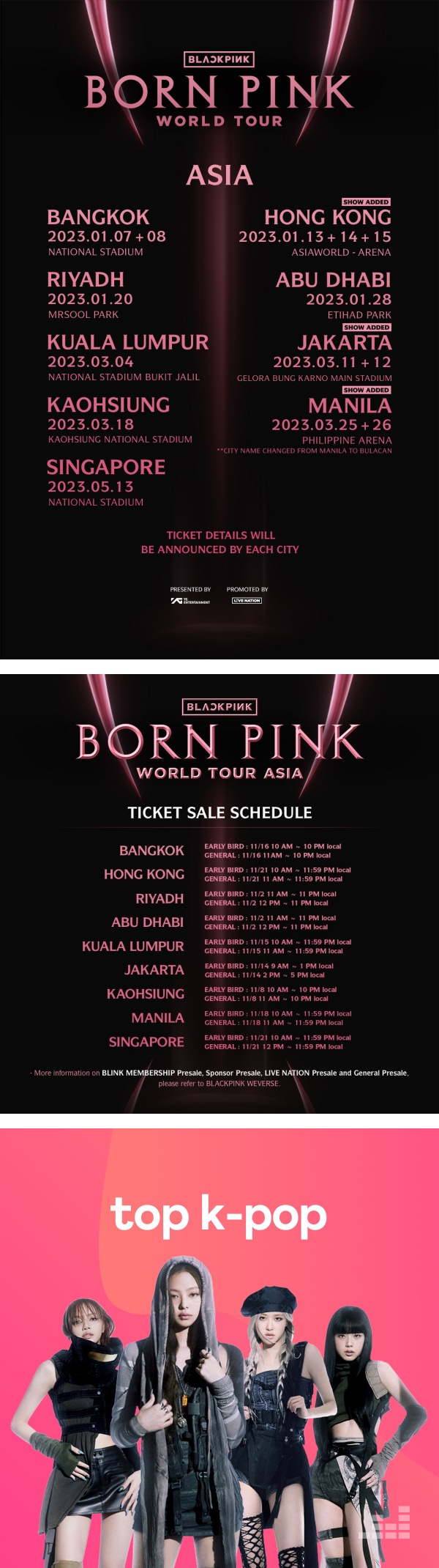 BLACKPINK 马来西亚演唱会正式官宣