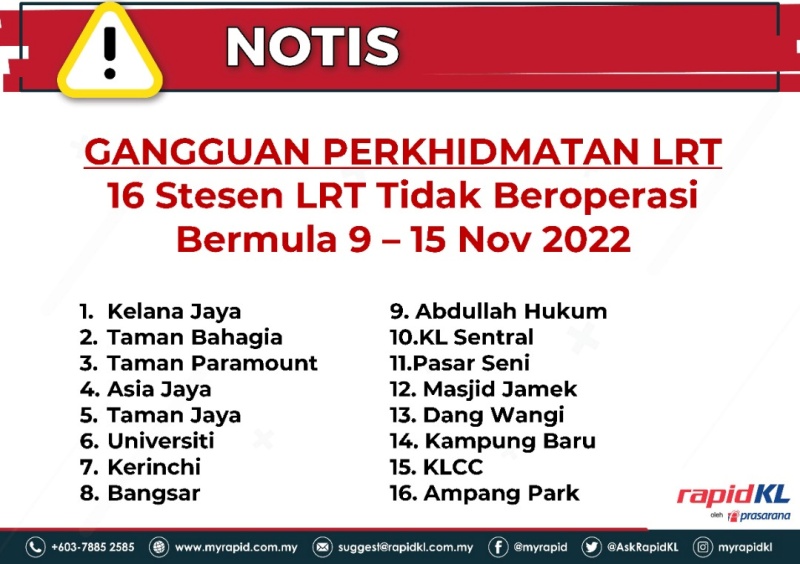 RapidKL Announcement