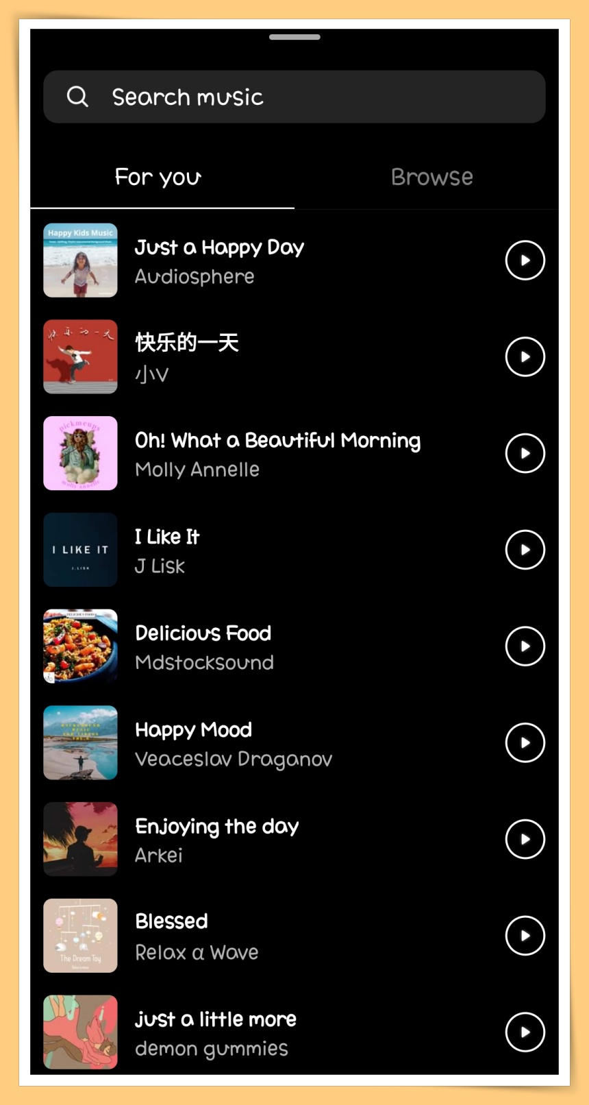 IG Post Select Music