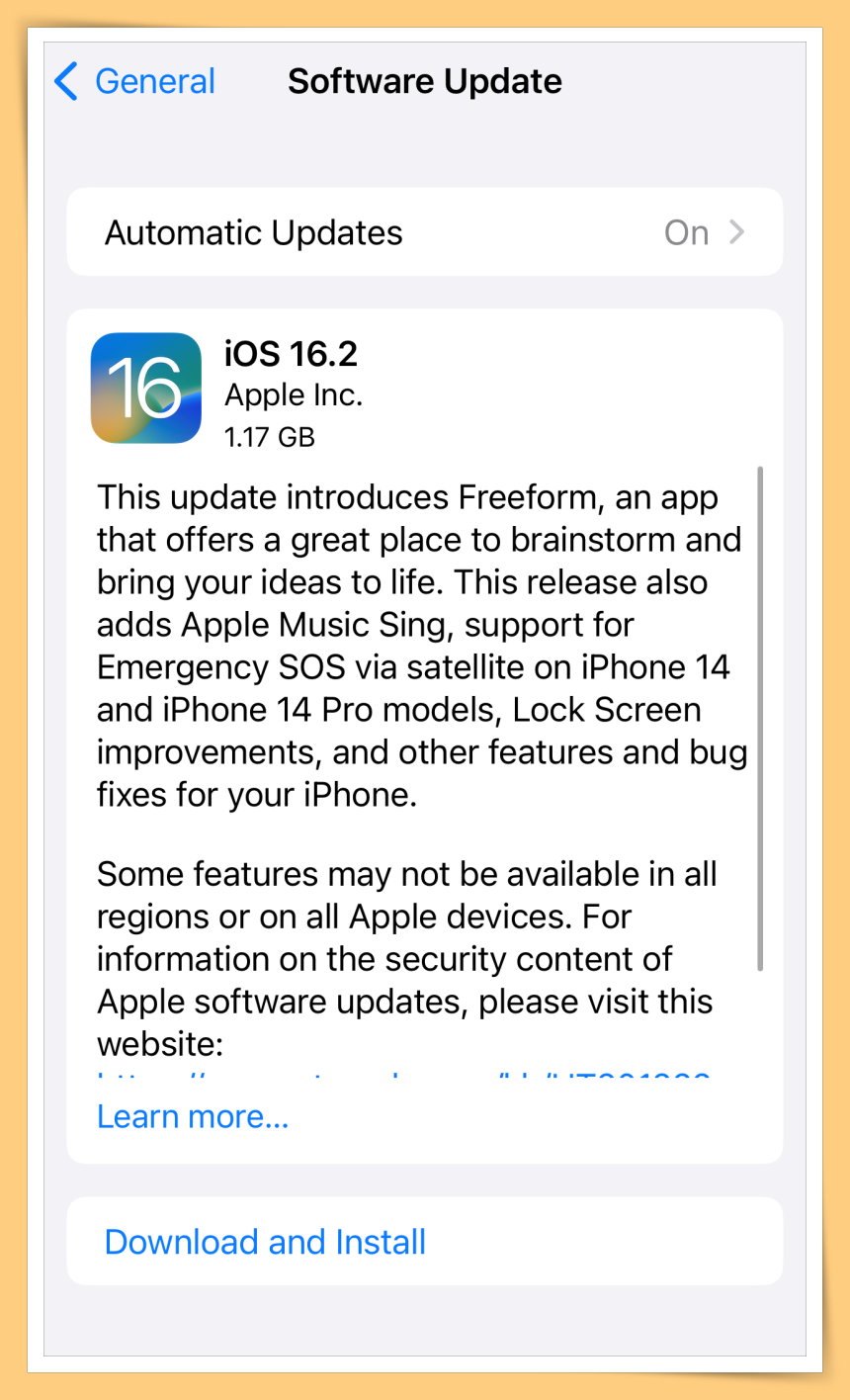 科技 I iOS16.2更新后10个新功能！马来西亚果粉终于可用5G网络了！ 更多热点 图7张