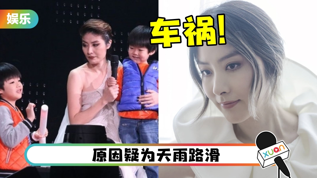 陈慧琳母子出车祸!送院照X光:擦伤脸、腿