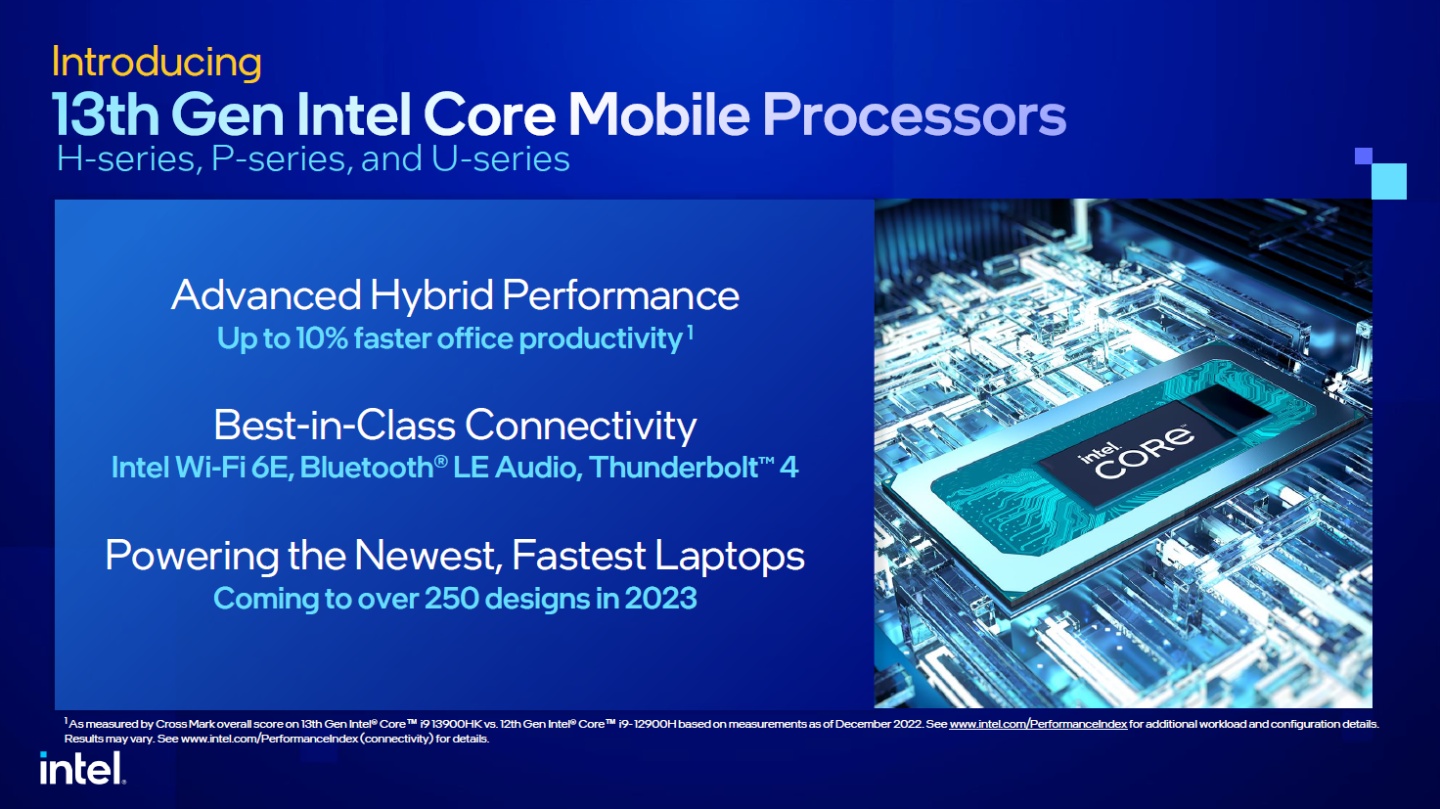Intel 推出第 13 代笔电处理器坐拥 24 核心！新一代 Intel Evo 说要插电不插电都好用