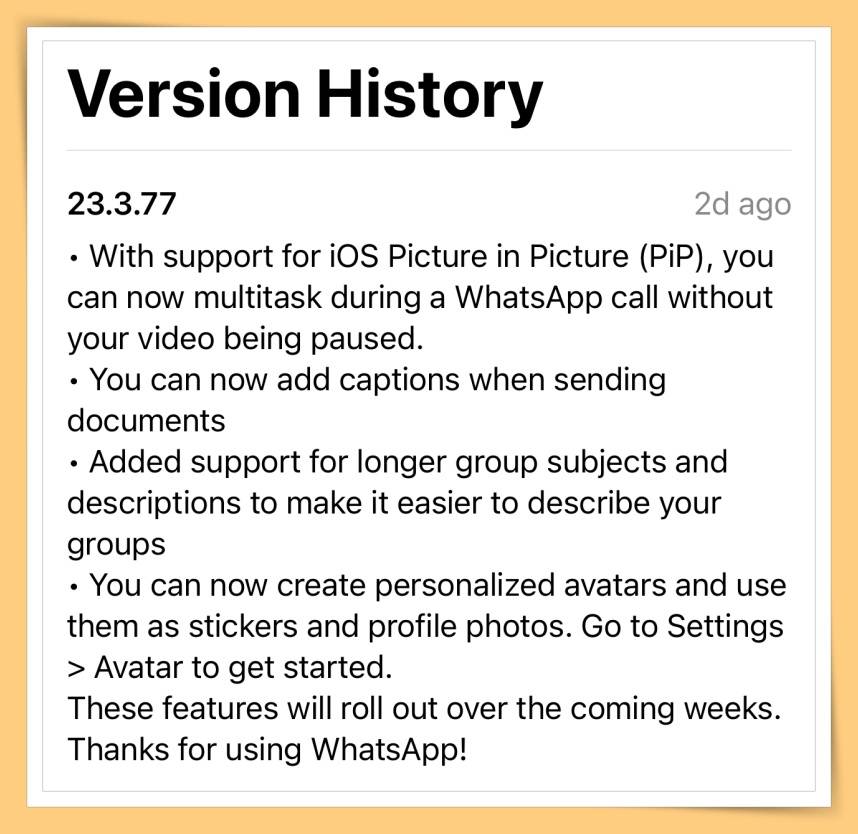 Version History
