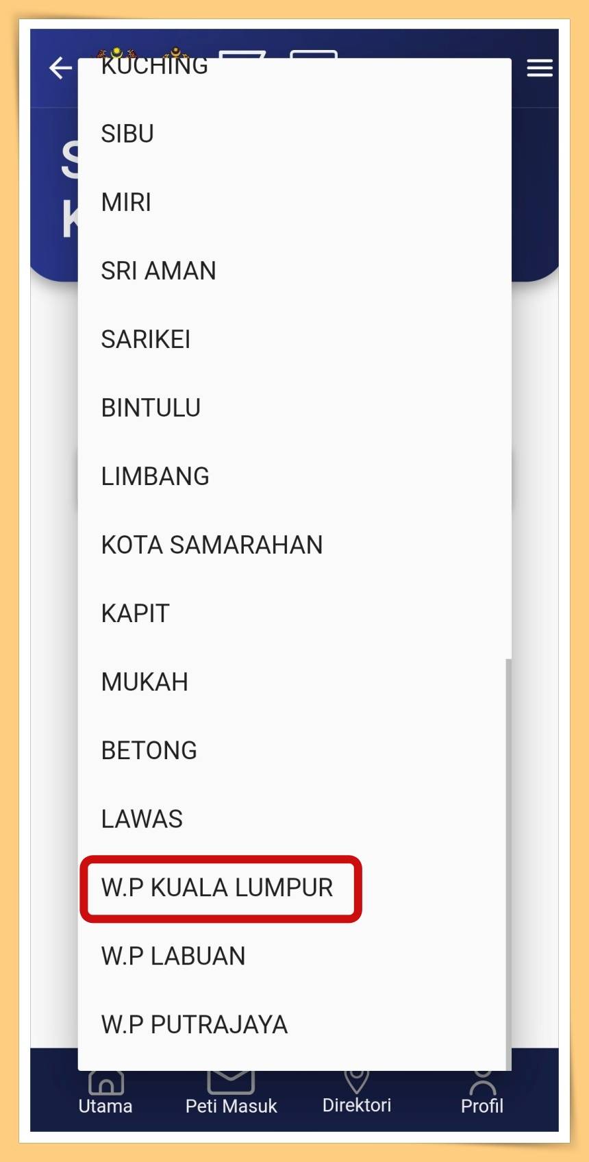 Pilih Negeri