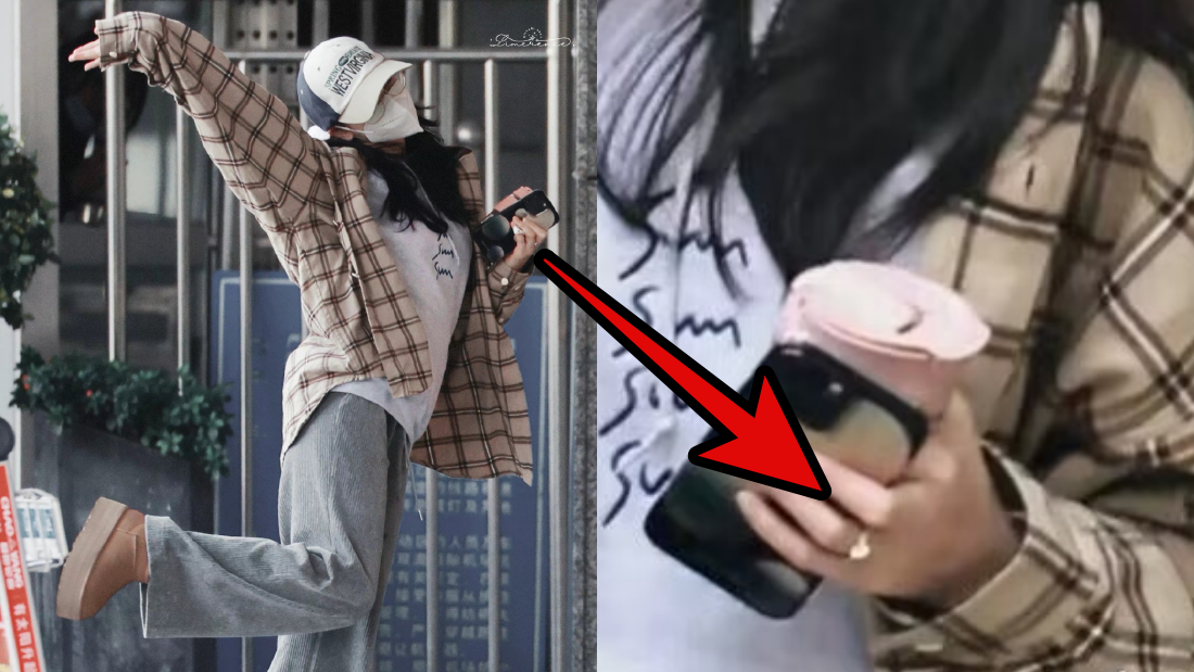 迪丽热巴无名指套钻戒