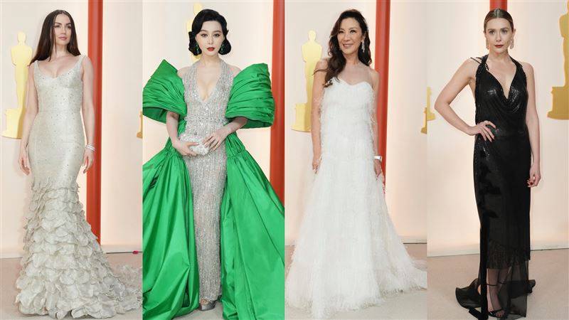 奥斯卡红毯／范冰冰惹火包不住傲人春光！杨紫琼透视白纱性感争影后