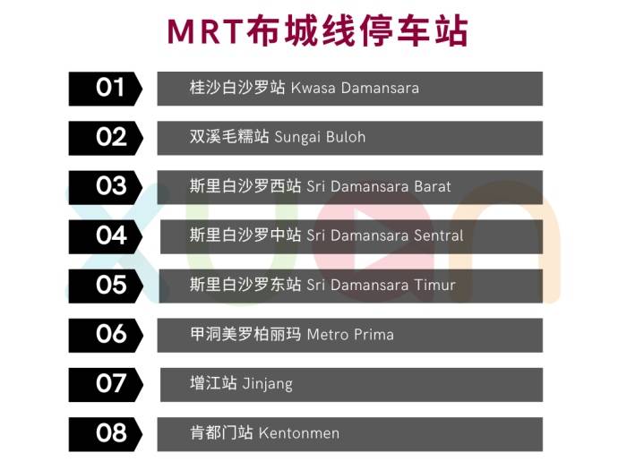 MRT2有停车位的车站名单