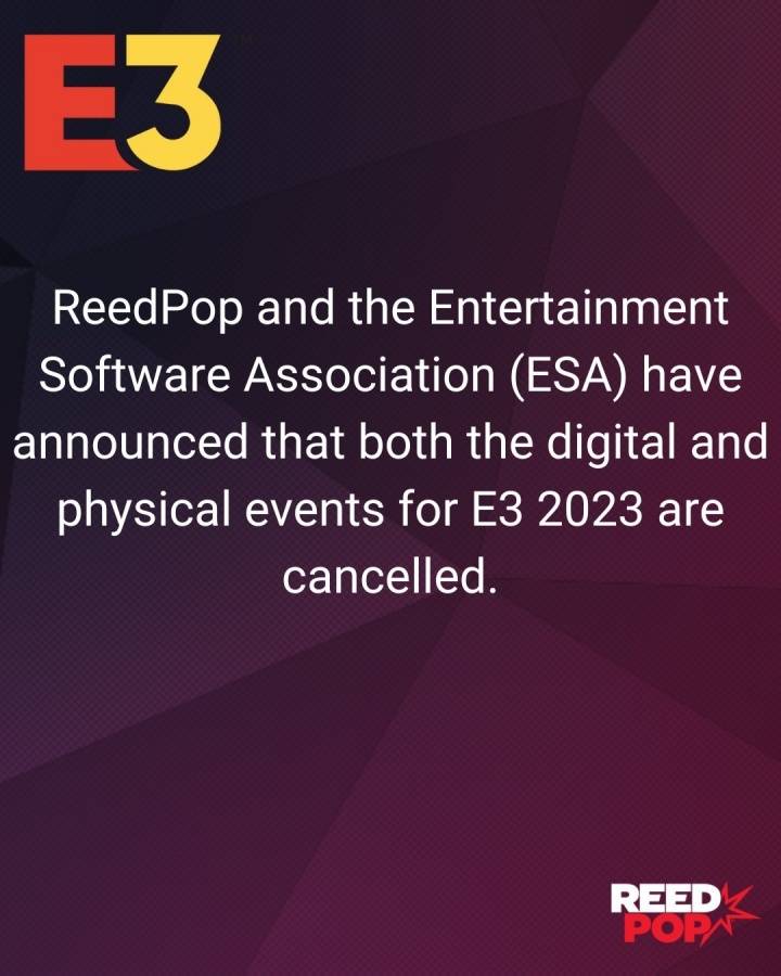 大咖厂商通通跑光不参加!E3 2023 宣布取消不办了 内容图2 潮品文-大潮社旗下实时最新热点娱乐时尚数码等新闻资讯网站! 大咖厂商通通跑光不参加!E3 2023 宣布取消不办了