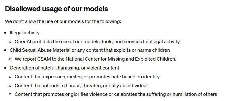 OpenAI 的 ChatGPT 大家都在用,但小心别触法啰!使用规范看仔细 内容图3 潮品文-大潮社旗下实时最新热点娱乐时尚数码等新闻资讯网站! OpenAI 的 ChatGPT 大家都在用,但小心别触法啰!使用规范看仔细