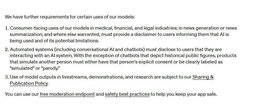 OpenAI 的 ChatGPT 大家都在用,但小心别触法啰!使用规范看仔细 内容图6 潮品文-大潮社旗下实时最新热点娱乐时尚数码等新闻资讯网站! OpenAI 的 ChatGPT 大家都在用,但小心别触法啰!使用规范看仔细