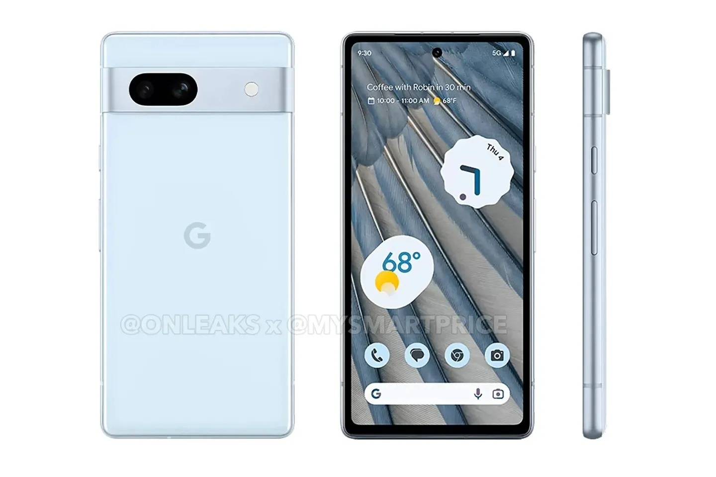Google Pixel 7a 渲染图曝光!今年 a 系列中阶机主打浅蓝色 硬件规格也提升 内容图1 潮品文-大潮社旗下实时最新热点娱乐时尚数码等新闻资讯网站! Google Pixel 7a 渲染图曝光!今年 a 系列中阶机主打浅蓝色 硬件规格也提升