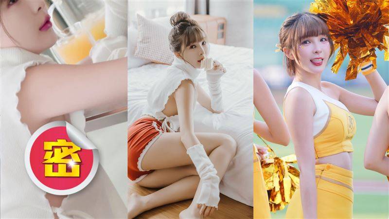 纯欲系啦啦队女神侧边全空！林可超犯规“半球险走光”若隐若现粉疯看