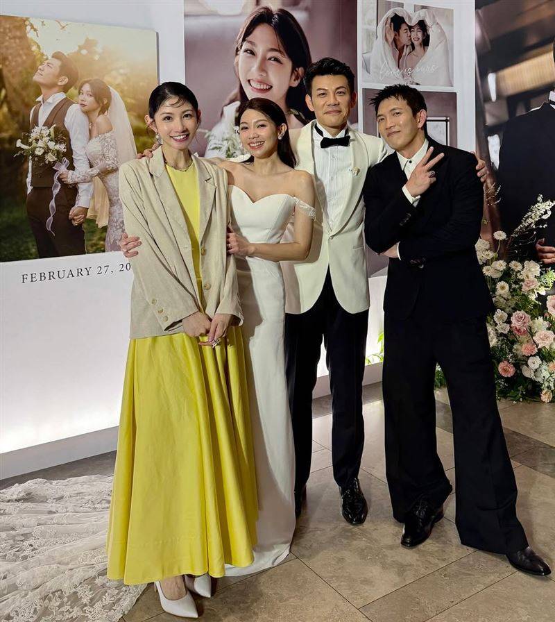 坤达、柯佳嬿婚礼罕见同框亮相！2人定情作《我们发财了》5演员合体 时尚资讯 图1张