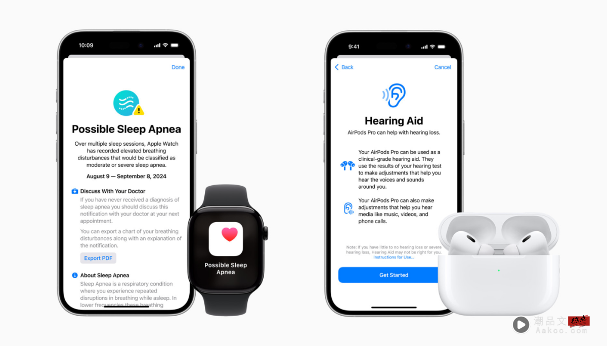 Apple Watch 在台启用睡眠呼吸中止症侦测，AirPods Pro 2 增加助听功能