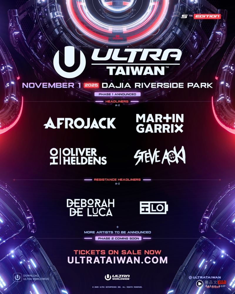Ultra Taiwan超狂阵容曝光！连续5年百大DJ冠军、电音大帝将袭台嗨翻 时尚资讯 图5张
