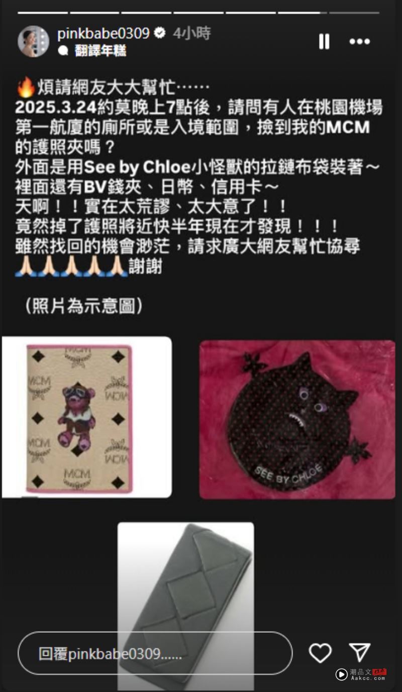 护照半年失踪才发现!女星急发文拜托网友协寻!认“实在太荒谬了” 内容图3 潮品文-大潮社旗下实时最新热点娱乐时尚数码等新闻资讯网站! 杨千霈知道希望渺茫但仍贴出遗失物的示意图。(图/翻摄自IG @pinkbabe0309)