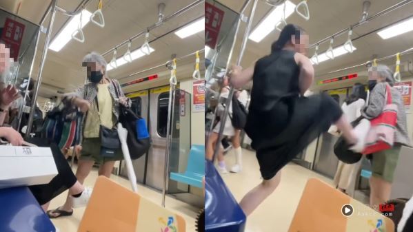 博爱座之乱!老妇打人逼让位遭踹飞 媒体人挺长发男酸她:别再欺负人 内容图1 潮品文-大潮社旗下实时最新热点娱乐时尚数码等新闻资讯网站! 白发老妇在北捷攻击人,逼让座被踹飞。(图/翻摄自Threads@queen7_910)