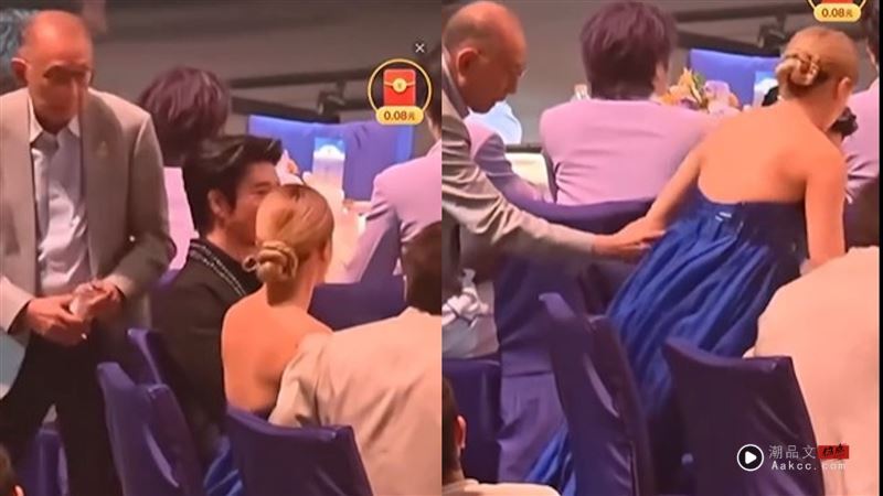 遭71岁成龙摸背!疑“伸咸猪手”容祖儿不忍亲回了:我没感觉 内容图2 潮品文-大潮社旗下实时最新热点娱乐时尚数码等新闻资讯网站! 容祖儿老板的杨受成见状即站起来,并走到容祖儿身边拉走她换位置。(图/翻摄自Threads)