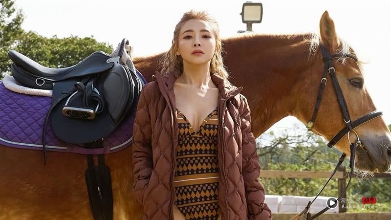 吴婉君穿泳装骑马！美胸配长美腿辣翻　喊话要成为目光焦点