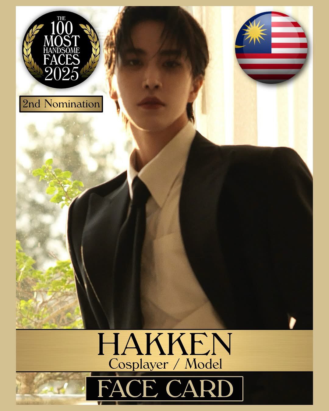 2025年《全球百大帅哥》提名名单出炉!Sam 沈展宁、Hakken上榜 内容图3 潮品文-大潮社旗下实时最新热点娱乐时尚数码等新闻资讯网站! HAKKEN