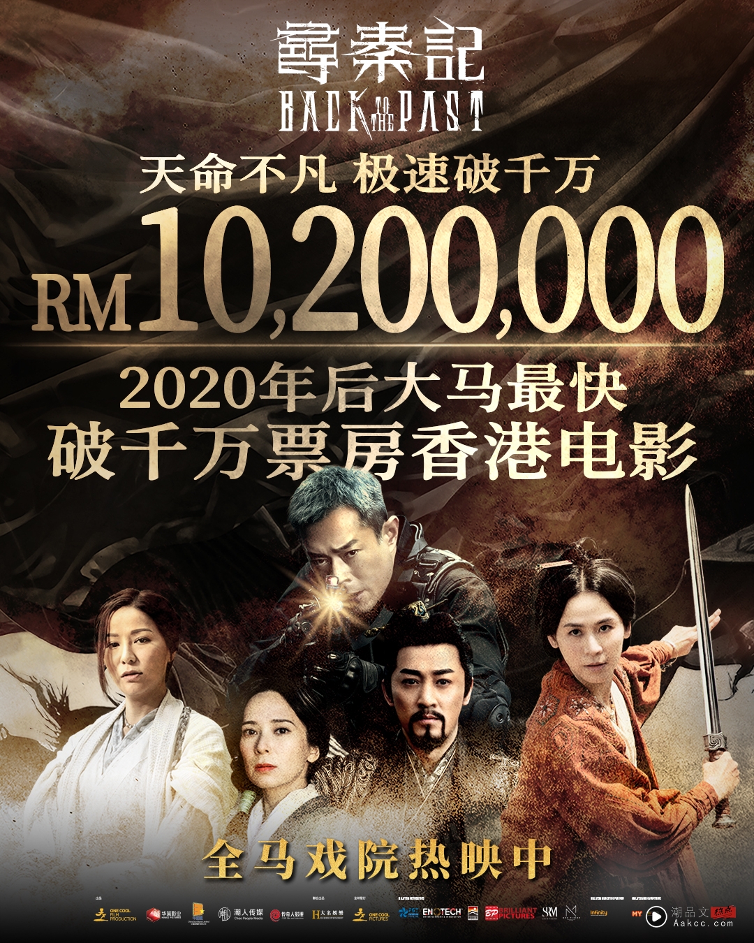 《寻秦记》马来西亚票房破 1000万RM!古天乐、林峯、宣萱、朱鉴然 0123赴马来西亚谢票! 内容图2 潮品文-大潮社旗下实时最新热点娱乐时尚数码等新闻资讯网站! 《寻秦记》马来西亚票房破 1000万RM!