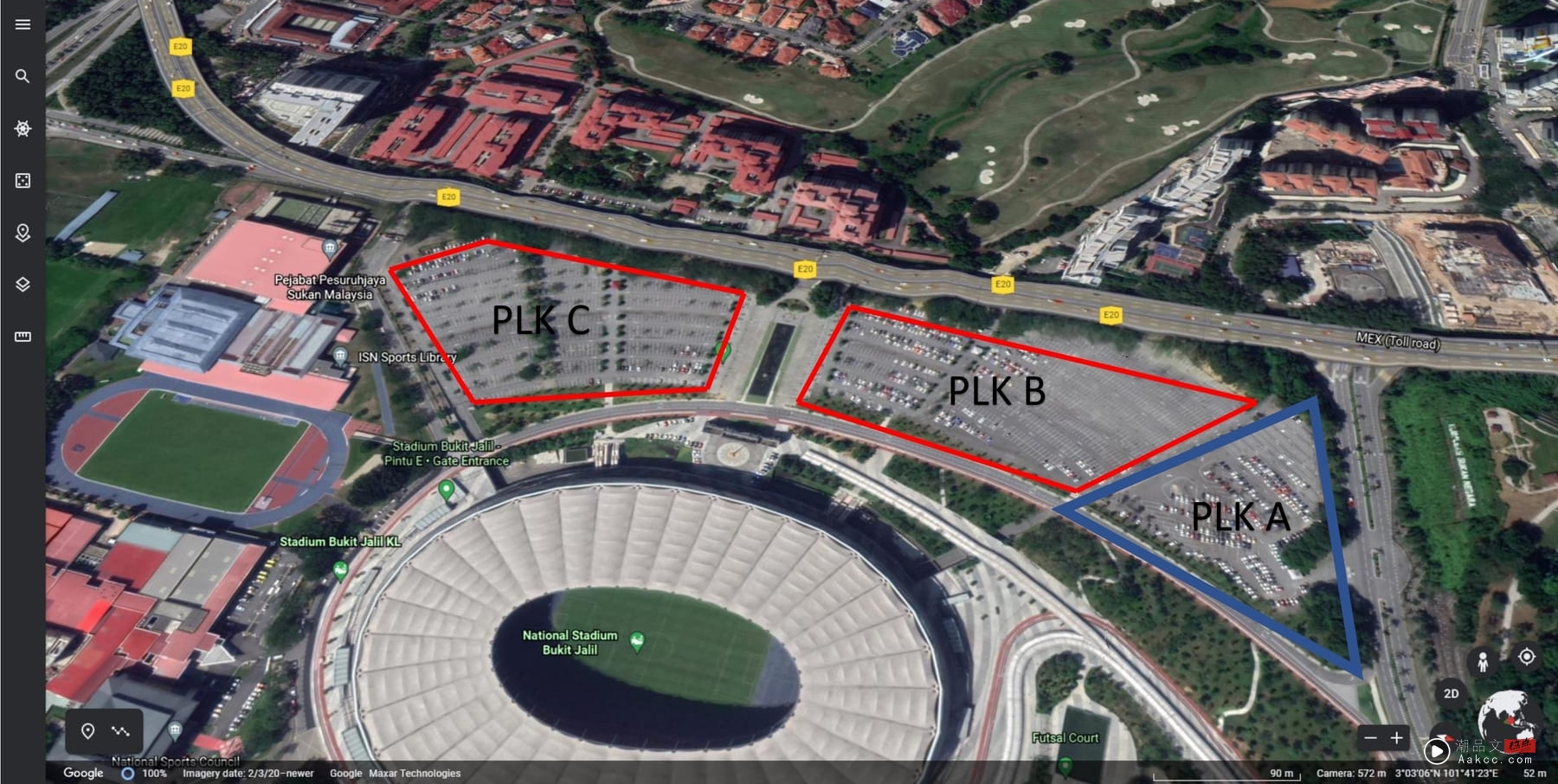 旅游 | TM National Stadium(Stadium Bukit Jalil)交通攻略大集合!电召车 VS 驾车 VS LRT 内容图3 潮品文-大潮社旗下实时最新热点娱乐时尚数码等新闻资讯网站! Stadium Bukit Jalil