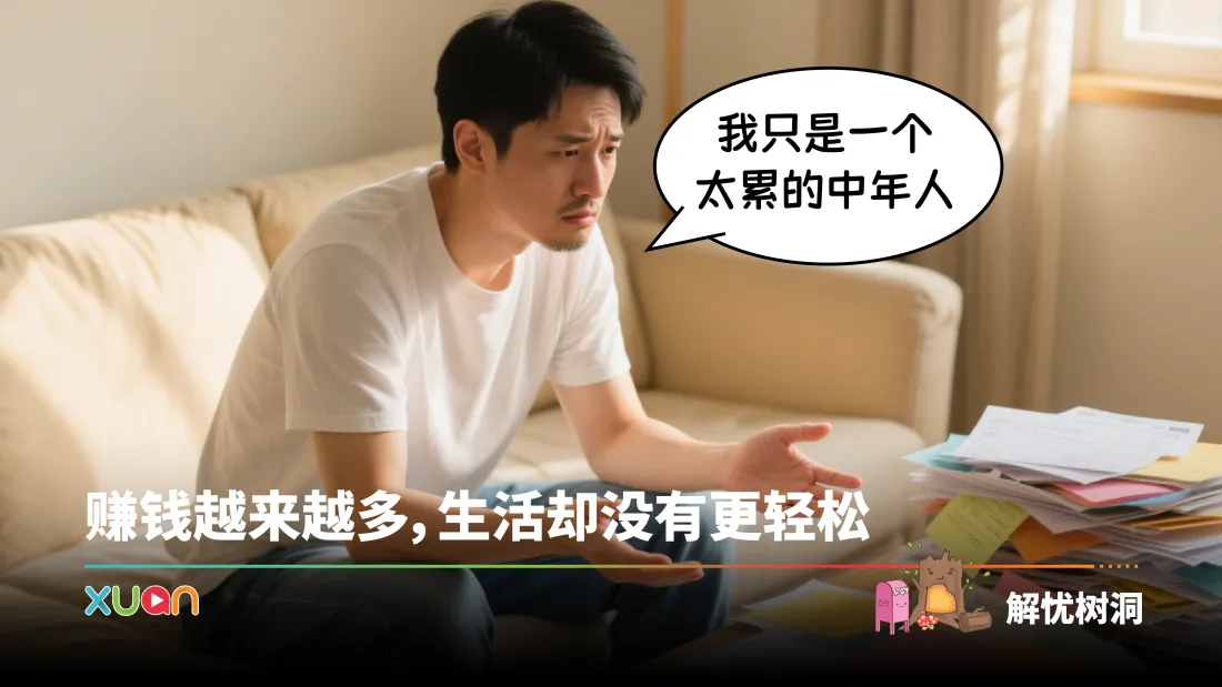 忧解树同 | 赚钱越来越多，生活却没有更轻松：我只是一个太累的中年人