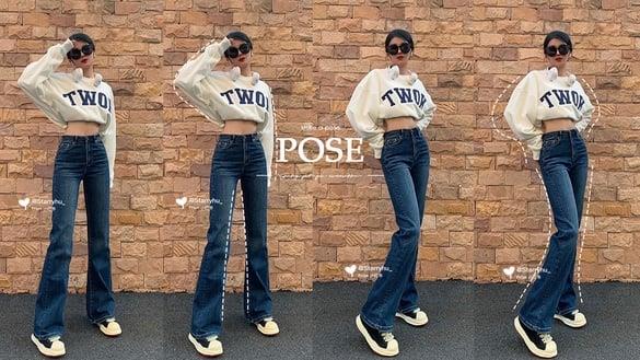 拍照姿势怎么摆？万能“拍照姿势图鉴”，6招心机Pose拍出显瘦大长腿，新手一看就学会