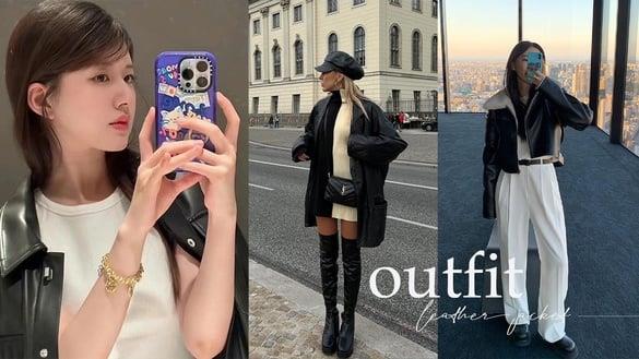 “皮衣外套穿搭”图鉴！赵露思短袖皮外又甜又酷，这样穿搭小个女孩也能穿出个性感