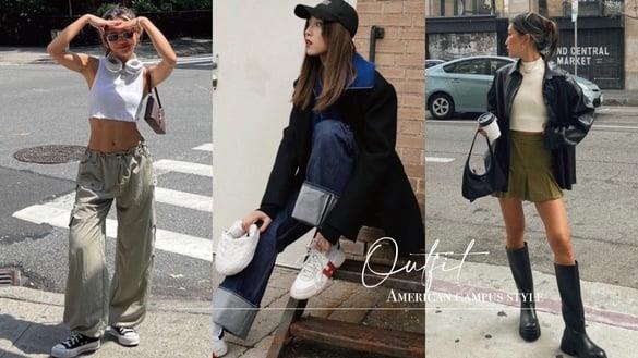 美式校园穿搭四种风格！大学生穿搭日常借鉴，一秒变身美式校园辣妹！