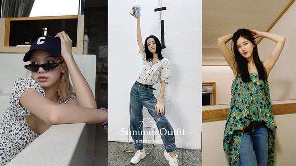 女星夏日“碎花单品”穿搭！赵露思、热巴甜酷女孩必学，Lisa、Jennie洋装版型超显瘦