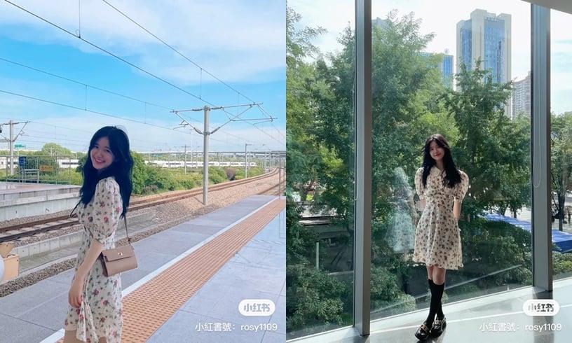 女星夏日“碎花单品”穿搭!赵露思、热巴甜酷女孩必学,Lisa、Jennie洋装版型超显瘦 内容图2 新潮社-实时最新热点娱乐时尚美妆等新闻资讯网站! 赵露思碎花单品穿搭2:复古宫廷风洋装