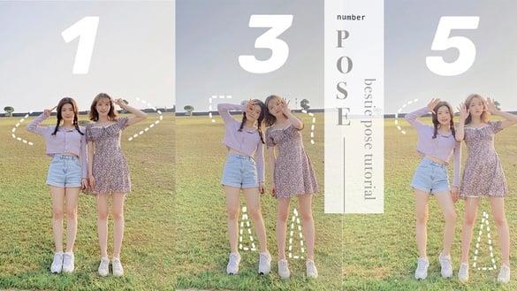 闺蜜拍照攻略！不NG“7款数字拍照法”，出门旅游不怕姿势灵感荒