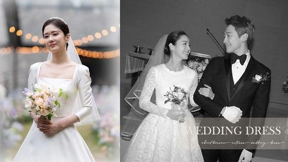 明星清新婚纱盘点！张娜拉款设计超显瘦、李孝利婚纱三千有找，原来澎澎裙已不是主流