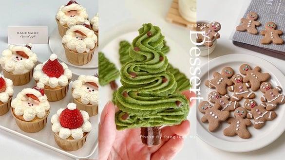 “圣诞节甜点食谱”推荐！圣诞树曲奇、杯子蛋糕可爱造型超应景，雪人蛋糕免烤箱也能做