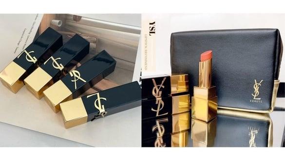 2023最美唇膏没有之一！YSL 釉惑 #黑方管 立体浮刻LOGO x 黑金配色 高贵宛如精品～