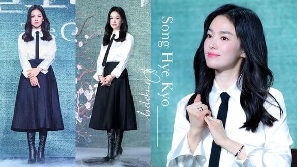 《黑暗荣耀》宋慧乔学院风超减龄！2023秋冬学院风单品推荐，百褶裙、大学T显瘦遮肉