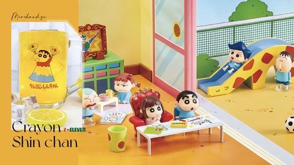 7-11“蜡笔小新周边”预购开跑：蜡笔小新双叶幼稚园盒玩、小新玻璃杯、帆布袋可爱必抢