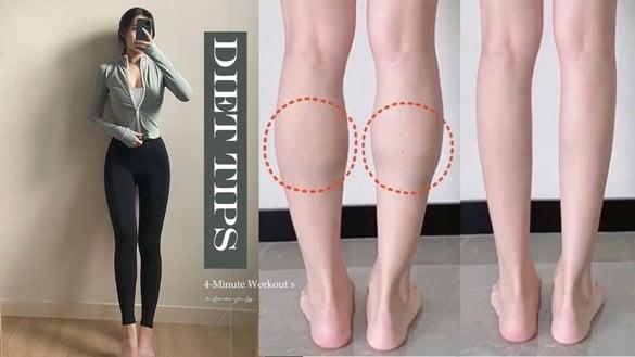 懒人瘦小腿！四分钟超有感“瘦小腿训练”，脂包肌、萝卜腿通通out，无痛练出仙女腿