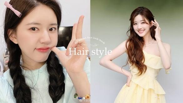 赵露思显瘦发型范本！圆脸必看发型图鉴，喷泉头、灯笼辫可爱减龄，这款1分钟搞定