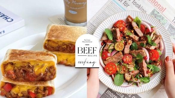 减脂“牛肉料理食谱”推荐!蕃茄牛肉温泉蛋、起士彩椒卷饼好吃又饱腹,这道10分钟完成