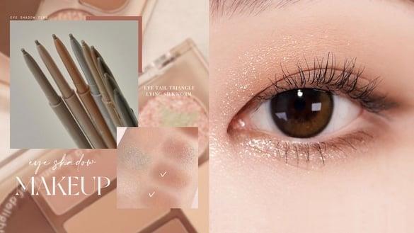 单眼皮、窄双眼妆重点！懒人必学眼尾三角区+卧蚕画法，纵向大眼消肿泡、调整眼型有感