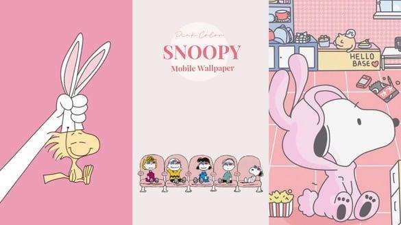 “粉嫩史努比”手机桌布特蒐！满版史努比&查理布朗、兔子糊涂塌客、Peanuts全员天天换
