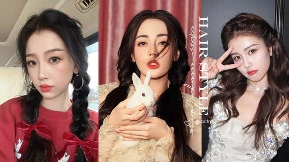 6位女星编发造型盘点！迪丽热巴翻转辫慵懒甜美、杨紫超俏皮，谭松韵是圆脸发型范本