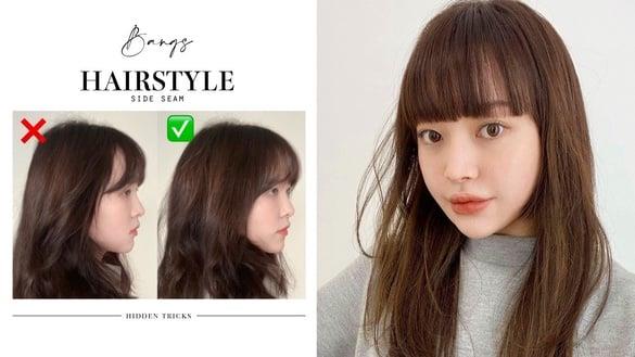 浏海侧发缝好秃？“先剪后夹”两步骤整理技巧必学，发际线空洞消失、更修饰脸型