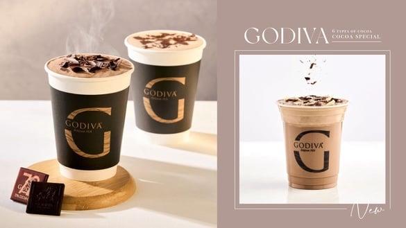 GODIVA“可可特调饮品”6款新上市！黑巧克力奶昔、70%黑巧克力饮、原味可可拿铁超欠喝