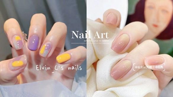 适合短甲的“春夏美甲范本”推荐!渐层晕染经典不败,香芋撞色、桃子奶盖超吸睛!