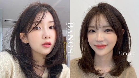 中长发、中短发浏海推荐！低颅顶浏海、法式浏海超显瘦，长脸剪这款立刻减龄